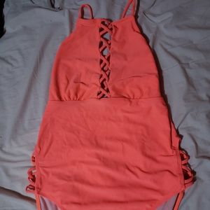 Neon Orange Bathing Suit